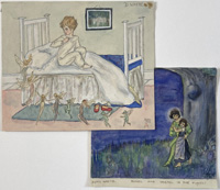 Hansel and Gretel in the Forest + The Faeries of Sleep (Originals) (Signed)