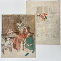 Sing a Song of Sixpence - Watercolour and sketch (Originals)